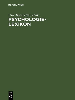 cover image of Psychologie-Lexikon